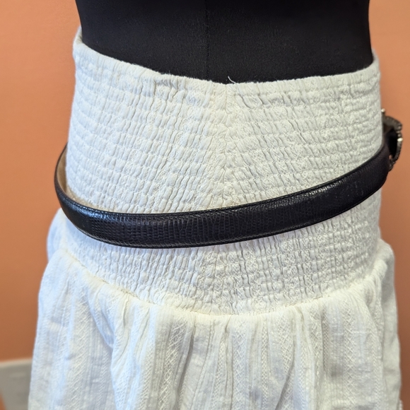 Vintage 90s Brighton Museum Belt XL Black Whimsigoth Coin Bohemian Leather - Picture 5 of 16